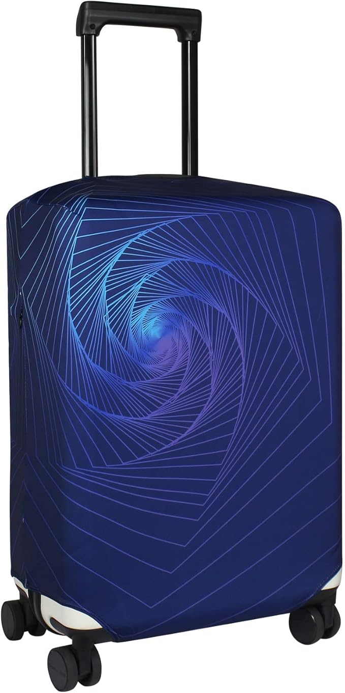 Explore Land Travel Luggage Cover Suitcase Protector Fits 23-26 Inch Case (Gyrotropic, M)