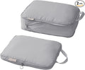 tianzong Compression Packing Cubes for Suitcases, Luggage Organizer Bags Set for Travel (Grey, 2 Pack Large)