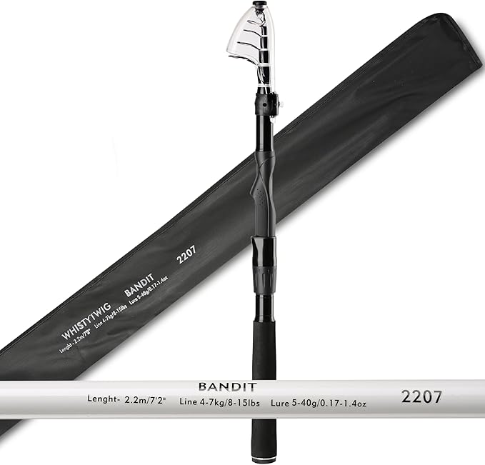 Whistytwig Telescopic Fishing Rod - Versatile Retractable Telescoping Fishing Pole, Collapsible Fishing Rod, Ideal Travel Rod