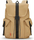 mixi Travel Laptop Backpack for Women & Men, Carry On Backpack fits 16'' Laptop Waterproof Rucksack,17 Inch, Mocha Brown