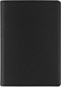 Fenice Classic Passport Cover Holder Wallet Case for Travel Essential RFID Blocking Vegan Leather Waterproof (BLACK)