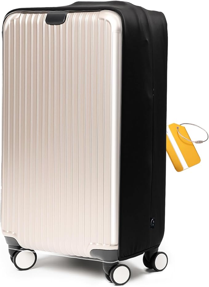 OrgaWise Clear Luggage Cover, For Suitcase Tsa Approved Transparent TPU Suitcase Cover Protector Fit 28-30 Inch Luggage