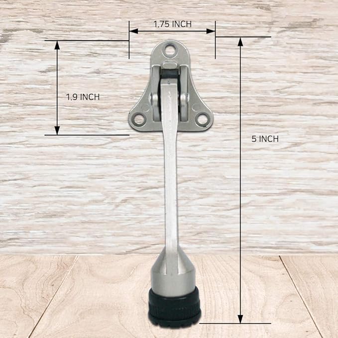 Door Stopper, Kick Down Door Stops for Heavy Doors, with Rubber Tip and Spring Lever, Adjustable, Easy to Set Down and Release, 4-Inch, for Wide Doors (4inch x 30pack, Black)