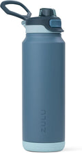 ZULU Powerfill Pro 32oz Stainless Steel Water Bottle with Quick Fill Lid, Triple Walled Vacuum Insulated Metal, Leak Proof Locking Lid, Sip and Chug, Reusable BPA Free, High Tide