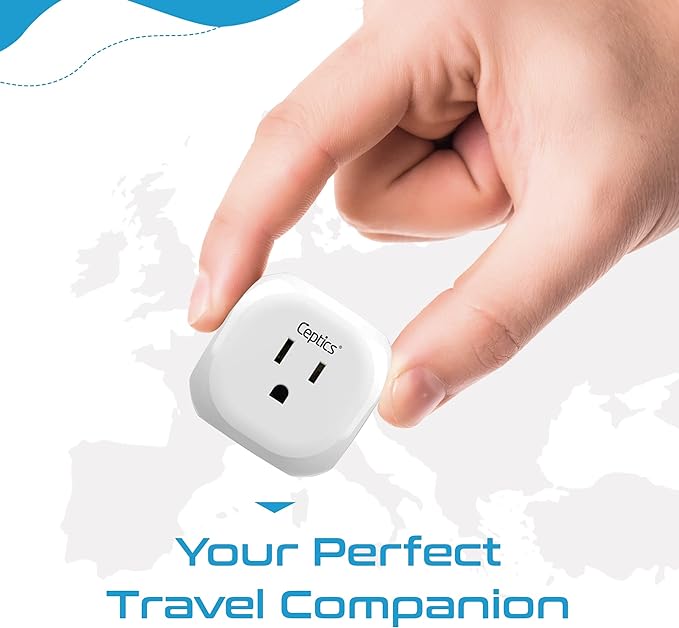 Ceptics Australia, New Zealand, China Travel Plug Adapter by - 4 Input - USA to Any Type I Countries Such as New Zealand, Argentina and More - 4 Pack (PT-16), White (PT-16-4PK)