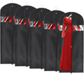 Univivi Garment Bag Suit Bag for Storage and Travel 60 inches, Lightweight Study Full Zipper Washable Suit Cover for Dresses, Suits, Coats, Set of 5