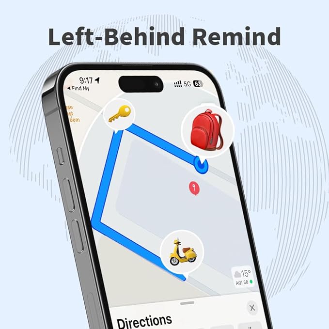 4 Pack Air Tracker Tags Work with Apple Find My, Apple MFi Certified Smart Bluetooth Tracking Tags Key Finder Item Locator, Waterproof Worldwide Tracker for Pets Wallet Backpack Luggage