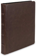 Samsill Vintage Leather Binder, 0.5 Inch Round Ring (Holds 100 Sheets), Letter Size 8.5x11 Documents, Professional Organizer Portfolio, No Zipper, Brown