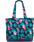 VASCHY Beach Bag for Women, Large Waterproof Sandproof Fold-able Packable Pool Tote Bag w Zipper/Pockets