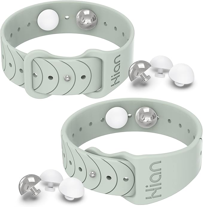 Hion Motion Sickness Bracelets Sea Sickness Wristbands for Motion Sickness/Morning Sickness/Pregnancy Nausea Anti Nausea Wristband Acupressure Nausea Bands Motion Sickness Bands（1Pair Beryl）