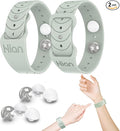 Motion Sickness Bracelets Sea Sickness Wristbands for Motion Sickness/Morning Sickness/Pregnancy Nausea Anti Nausea Bands Acupressure Wristband Motion Sickness Bands（1Pair Beryl）