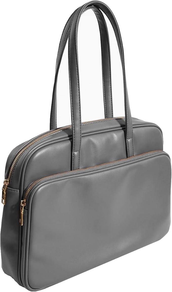Laptop Tote for Men & Women 14Inch Computer Bags Briefcase Business Office Travel Work Handbag Carrying Bag with Large Front Pocket Color Grey