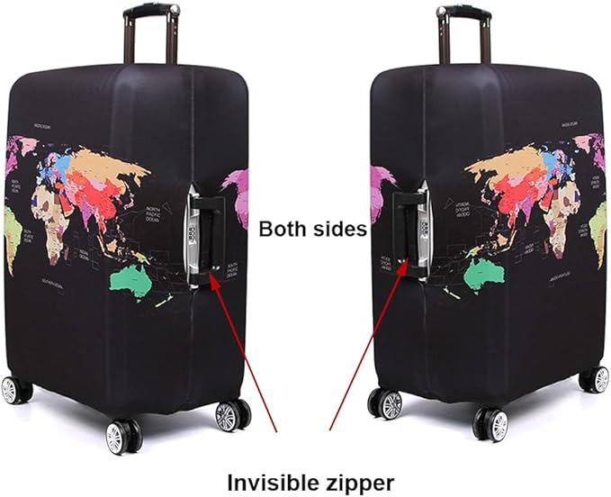 MosaiRudo Thicker Luggage Cover Elastic Suitcase Cover Protector Fits 18-32 Inch Suitcase Travel Accessories (TKM0095, M)