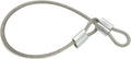 5 Pcs 4mm Wire 24 inch Vinyl Coated Stainless Steel Cable with Loops Short Wire Rope Lanyard Lock Security Chain Link for Outdoor Gates, Clear(4mm x 24inch)