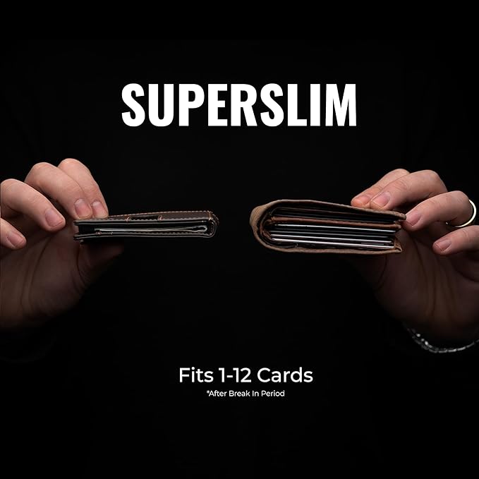 Kings Loot Money Clip Slim Minimalist Wallet for Men | RFID Blocking Leather Design with Money Clip | Front Pocket Bifold Holds 12 Cards | Stylish & Compact Wallets (Truffle)