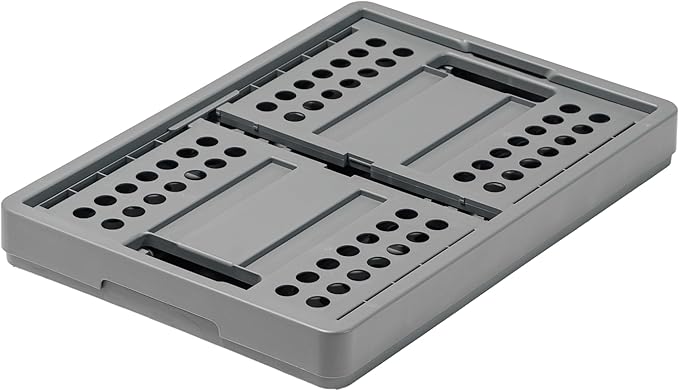 Clax® crate | folding box | basket | 48 qt (12 gal) | grey