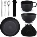 Berglander Camping Mess Kits, Silverware Set Spoons Forks Knives, Camping Essentials Gear, Accessories for Travel, Picnic, Outdoor, Easy to Carry and Clean