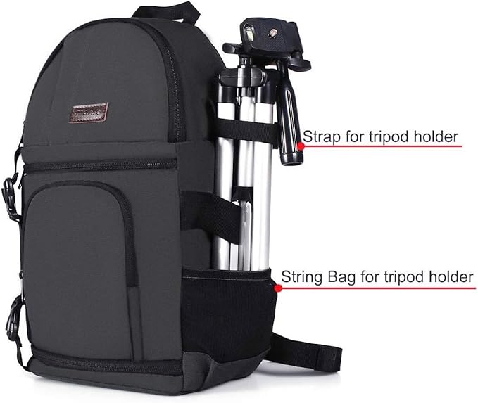 MOSISO Camera Sling Bag, DSLR/SLR/Mirrorless Camera Backpack Case Shockproof Photography Backpack with Tripod Holder & Removable Modular Inserts Compatible with Canon/Nikon/Sony/Fuji