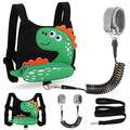 Accmor Toddler Harness Leash + Anti Lost Wrist Link, Cute Dinosaur Kids Leash Walking Harness, Baby Leashes for Toddlers, Child Harness Leash Wristband Assistant Strap Belt for Boys Girls Outdoor
