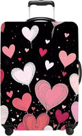 Luggage Cover Washable Suitcase Protector Anti-Scratch,Stretchable Fit for 20-34Inch Luggage Durable Travel Bag Cover with Zipper Closure (Heart-2, L(fits 28-30Inch suitcase))