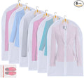36" Women Suit Bags, Garment Bags For Hanging Clothes, Plastic Garment Bags for Closet Storage, Suit Cover Bags with Zipper for Short Coats, Jackets, Shirts 24"x36"/ 6 Pack (24" x 36" 6 Pack)