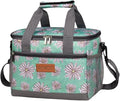iknoe Large Foldable Cooler Bag, 8.5L Insulated Lunch Bag, Leakproof Lunch Cooler Tote with Multi-Bag Design Suitable for Beach, Picnic and Office Use, Nattier Blue 15-Can