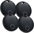 Air Tracker Tags-4 Pack, Smart Bluetooth Tracker Works with Apple Find My (iOS Only), Item Finder Locator for Keys, Luggage, Backpack, IP67 Waterproof