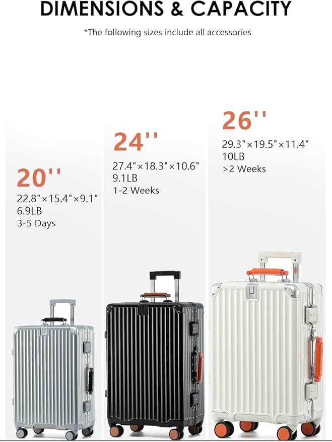 HotWay 24 Inch Hardside Checked Luggage with Leather Handle, PC Zipperless Suitcase with Spinner Wheels and TSA Locks, Lightweight Checked Luggage for Travel, Grey