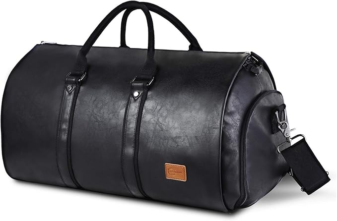 seyfocnia Convertible Travel Garment Bag,Carry on Garment Duffel Bag for Men Women - 2 in 1 Hanging Suitcase Suit Business Travel Bag