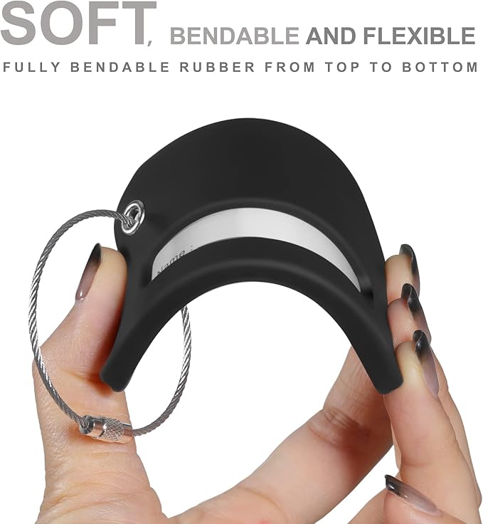 8 Pcs Luggage Tags for Suitcases, 26 Initial Letter Travel Luggage Baggage Identification Labels ID Tags Fully Bendable Tags with Stainless Steel Loop (Letter B, Black)
