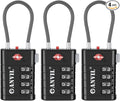 ANVIL 4 Digit Luggage Locks, TSA Locks for Luggage, Advanced TSA008 core, Alert Indicator for Your Travel Lock, Suitcase Lock. (3, Black)