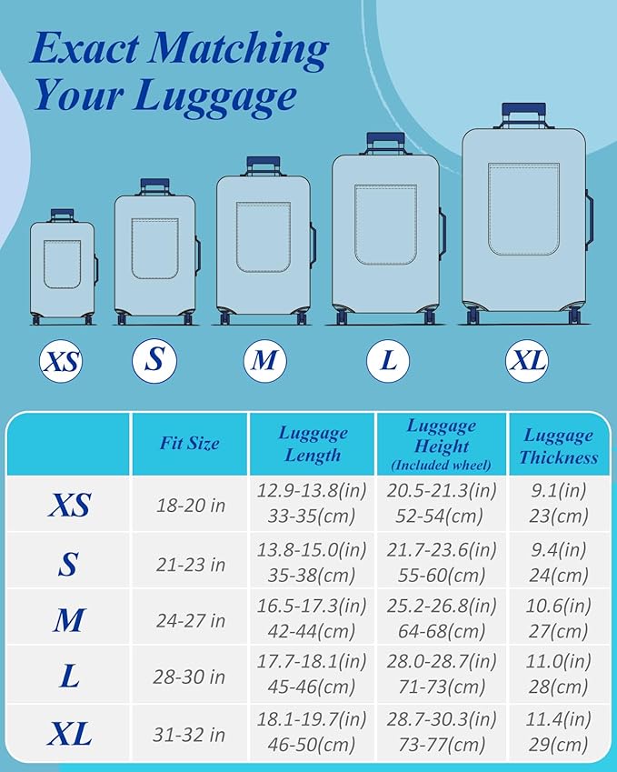 Slohif Luggage Cover for Suitcase Tsa Approved Protector - Luggage Sleeve Large Suit Case Cover Travel Stretch Baggage Case Protective Washable Fit 31-32 Inch Flag XL