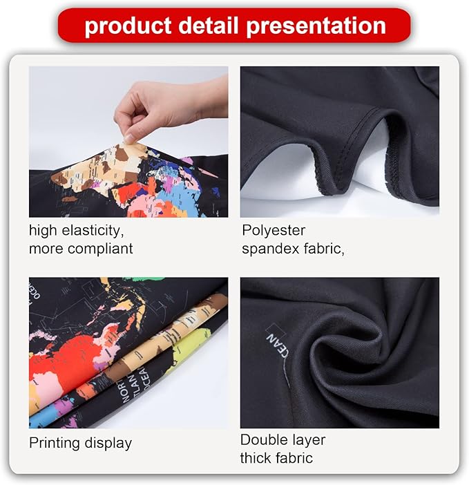 MosaiRudo Thicker Luggage Cover Elastic Suitcase Cover Protector Fits 18-32 Inch Suitcase Travel Accessories (TKM0078, S)