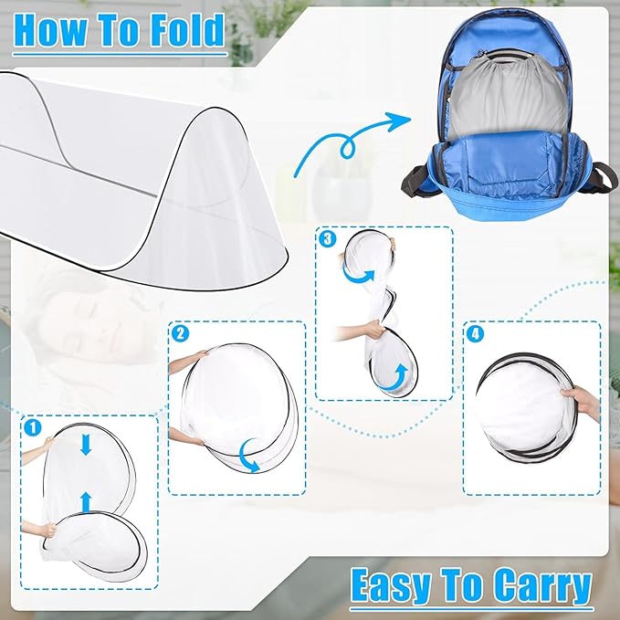 SuperDen Pop Up Mosquito Net, Foldable Mosquito Net Tent for Bed Camping Travel Patio,Portable Mosquito Tent Pop Up Outdoor (1 PCS)