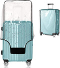 Suitcase Covers for Luggage – TSA Approved Clear PVC Luggage Protector Cover, Thick Transparent Waterproof Sleeve with Large Hook and Loop Closure, Fits 30" Wheeled Suitcases