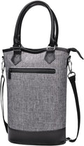 Tirrinia Insulated Wine Gift Carrier Tote - Travel Padded 2 Bottle Wine/Champagne Cooler Bag for Portable Wine Bottle Carrying Case, Women Men Event party, Gift for Wine Lovers