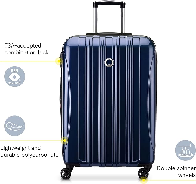DELSEY PARIS Helium Aero Hardside Expandable Luggage with Spinner Wheels, Brick Red, Carry-On 21 Inch