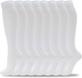fenglaoda 8 Pairs Compression Socks for Men & Women 20-30 mmHg Knee High Nurse Pregnant Running Medical and Travel Athletic