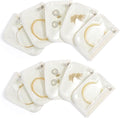 Travel Jewelry Bags, 10Pcs Clear Velvet Zipper Travel Jewelry Organizer, Portable Anti Tarnish Jewelry Storage Pouch Bag Gift for Women Girls, 10Pcs Bags