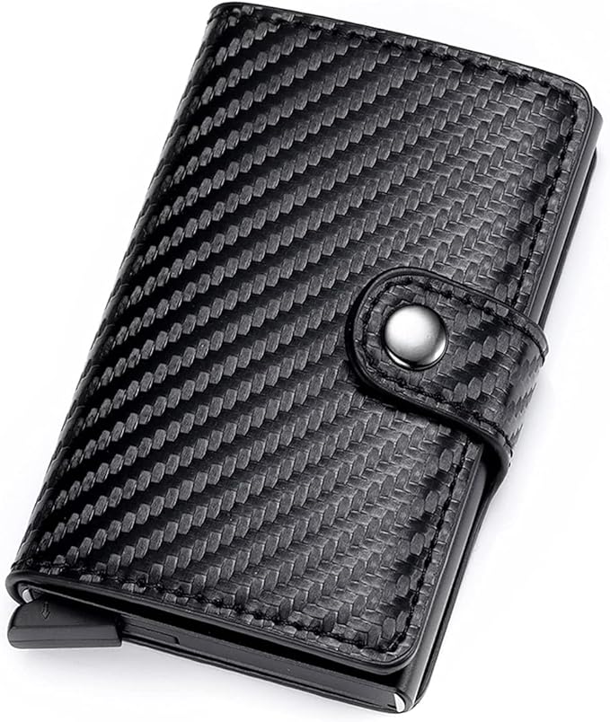 Card Holder, Men Credit Card Holder, Slim Card Case Front Pocket Anti-theft-RFID Auto Pop up Travel Thin Wallets for Men