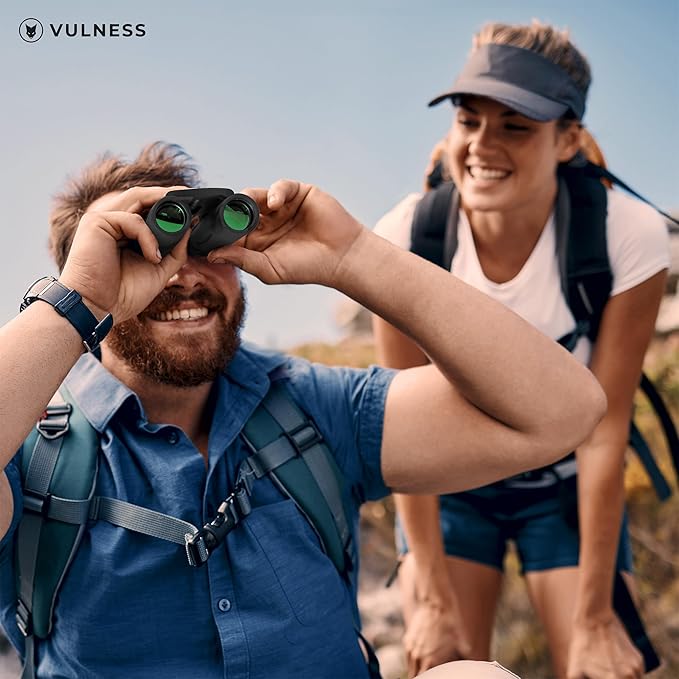 Small Binoculars for Adults and Kids | Cruise Ship Essentials Camping Bird Watching Travel Hiking Accessories Alaska Costa Rica Must Haves Packing List High Powered Mini Compact VULNESS (Camo, 8X21)