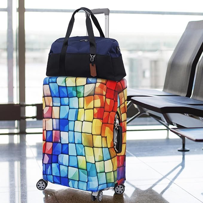 MosaiRudo Travel Luggage Covers For Suitcase Tsa Approved,Suitcase Cover Protector Fit 18-32 Inch Luggage Travel Accessories (T2505, XL)