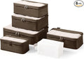 6 Set Compression Packing Cubes for Travel Essentials, Luggage Organizers for Suitcases (Charcoal Gray)