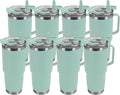 HASLE OUTFITTERS 30oz Tumbler Bulk with Handle, Insulated Travel Coffee Mug Set with Handle Leak-Proof Double Wall Stainless Steel Vacuum Tumblers Pack Metal Cup for Hot and Cold Drink