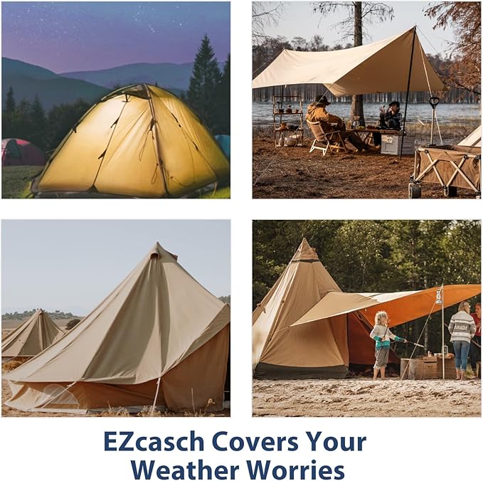 20’x30’ Canvas Tarp Heavy Duty Water Resistant Tarpaulins with Aluminum Grommets,UV Resistant, 22Mil Multipurpose Drop Cloth, 14oz Cover Sheet for Outdoor and Indoor Use with Ropes Yellow