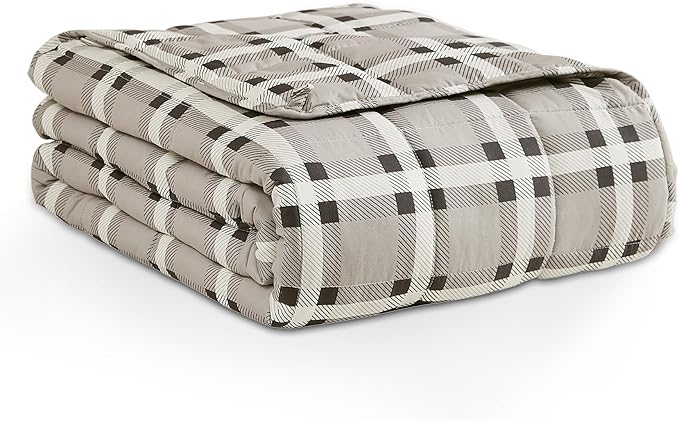 L'AGRATY Weighted Blanket - 60"x80" 20lbs Cooling Breathable Heavy Blanket Microfiber Material with Glass Beads for Adult All-Season Summer Fall Winter Soft Thick Comfort