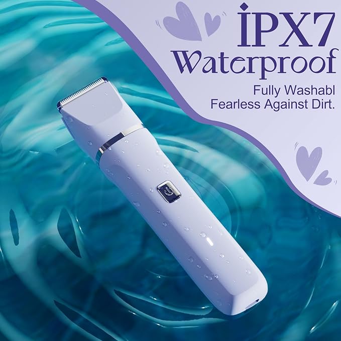 Electric Razors for Women - Wet/Dry Womens Electric Shaver for Bikini/Pubic Hair/Face/Legs/Intimate Area, epilators Hair Removal with Dock Charging, Christmas Gifts & Stocking Stuffers (Purple)
