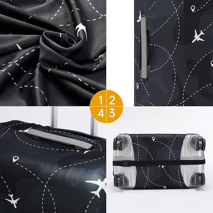 Travelkin Luggage Cover for Suitcase Tsa Approved, Suitcase Cover Protector Fit 18-32 Inch Luggage (S for 18-21 Inch Luggage)