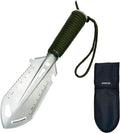 Small Camping Shovel, 9 in 1 Mini Hand Shovel, Portable Backpacking Trowel, Ultralight Compact Multitool for Camping, Gardening, Outdoor Survival, Silver