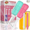 2PCS Vaginal Irrigation Intimate Wash for Women,Portable Bidet Travel Bidets ,Peri Bottle for Postpartum Care (Pink+Green)